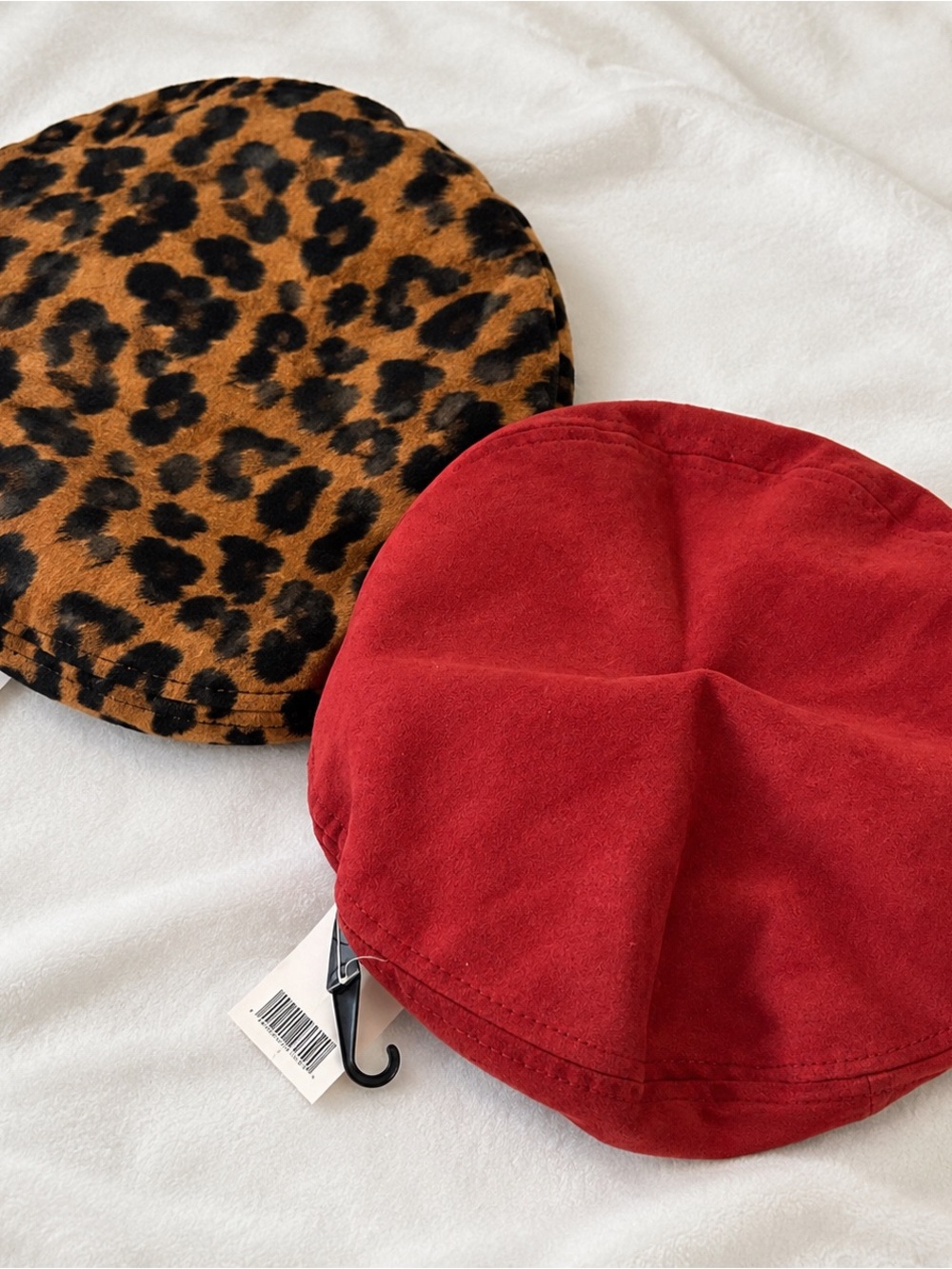Cato NWT Beret Hat Bundle Leopard & Rust Red One Size